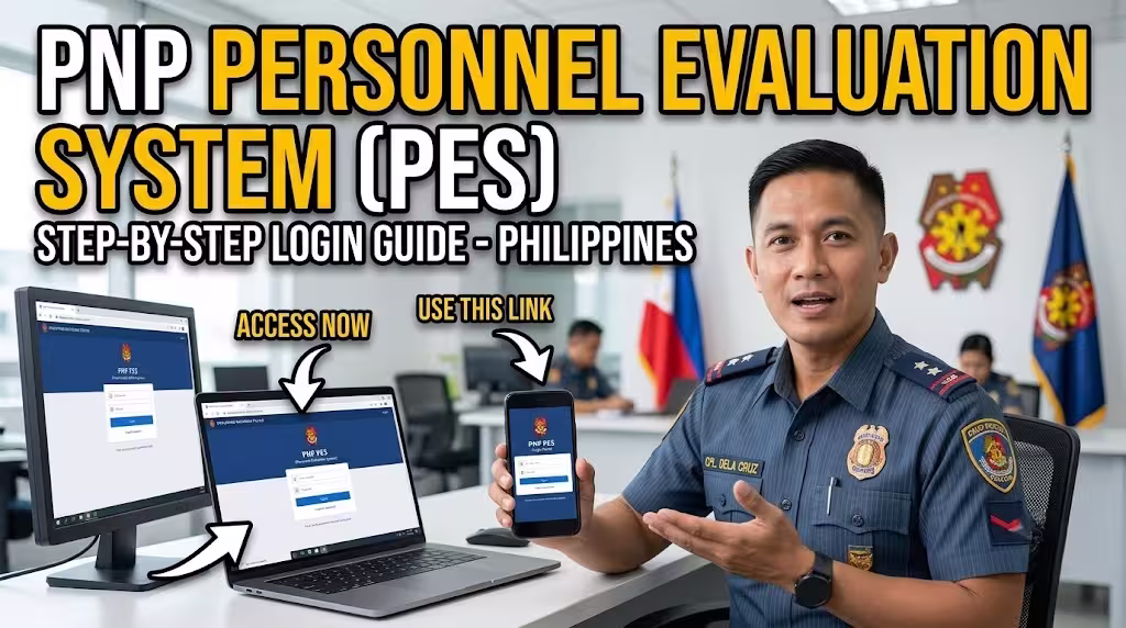 PNP PES (Personnel Evaluation System) Login Guide - Philippines